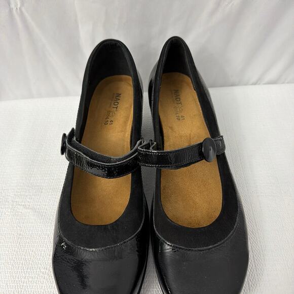 Naot Mary Jane Shoes Womens Size 10 Black Patent Leather - Picture 5 of 10